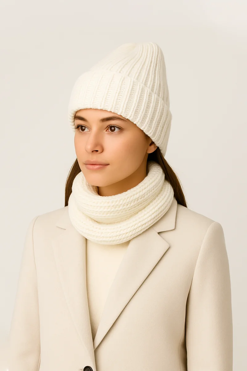 Alpaca snood IVORY | Ecotextile.EU